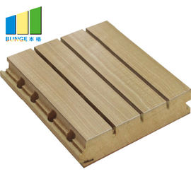 Eco - los paneles de pared acanalados de madera amistosos de la reducción del nivel de ruidos para decorativo casero