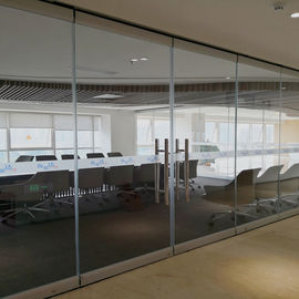 Los muebles de oficinas de cristal Frameless dividen las paredes operables para la sala de conferencias